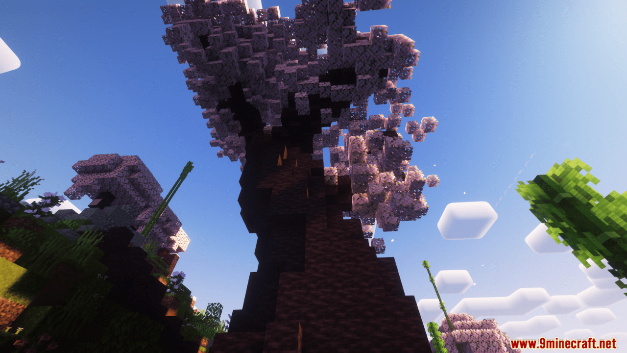 Nebulus Cherryblossom Tree Mod (1.20.4, 1.19.4) - Towering Cherry Blossom Tree 4