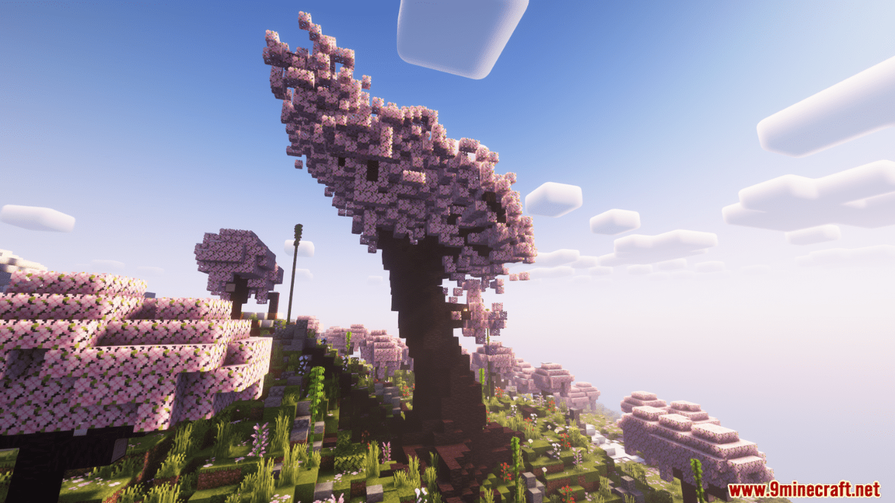 Nebulus Cherryblossom Tree Mod (1.20.4, 1.19.4) - Towering Cherry Blossom Tree 3