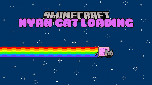 Nyan Cat Loading Mod (1.21.1, 1.20.1) – Replaces Dull Loading Screens Thumbnail