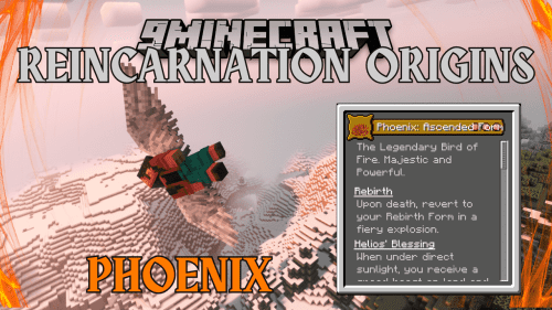 Reincarnation Origins: Phoenix Mod (1.20.4, 1.19.2) – Origins Represents for Power, Magic, and Strength Thumbnail