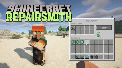 Repairsmith Mod (1.20.1) – Villager Profession for Item Repairs. Thumbnail