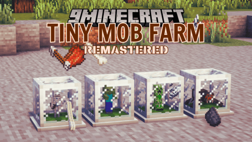 Tiny Mob Farm Remastered Mod (1.20.4, 1.20.1) – Single-block Size Mob Farms Thumbnail