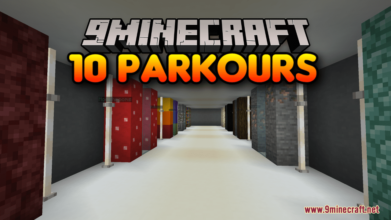 10 Parkours Map (1.21.1, 1.20.1) - A Challenging Adventure 1