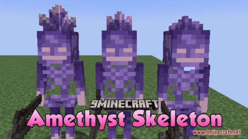 Amethyst Skeleton Resource Pack (1.20.6, 1.20.1) – Texture Pack Thumbnail