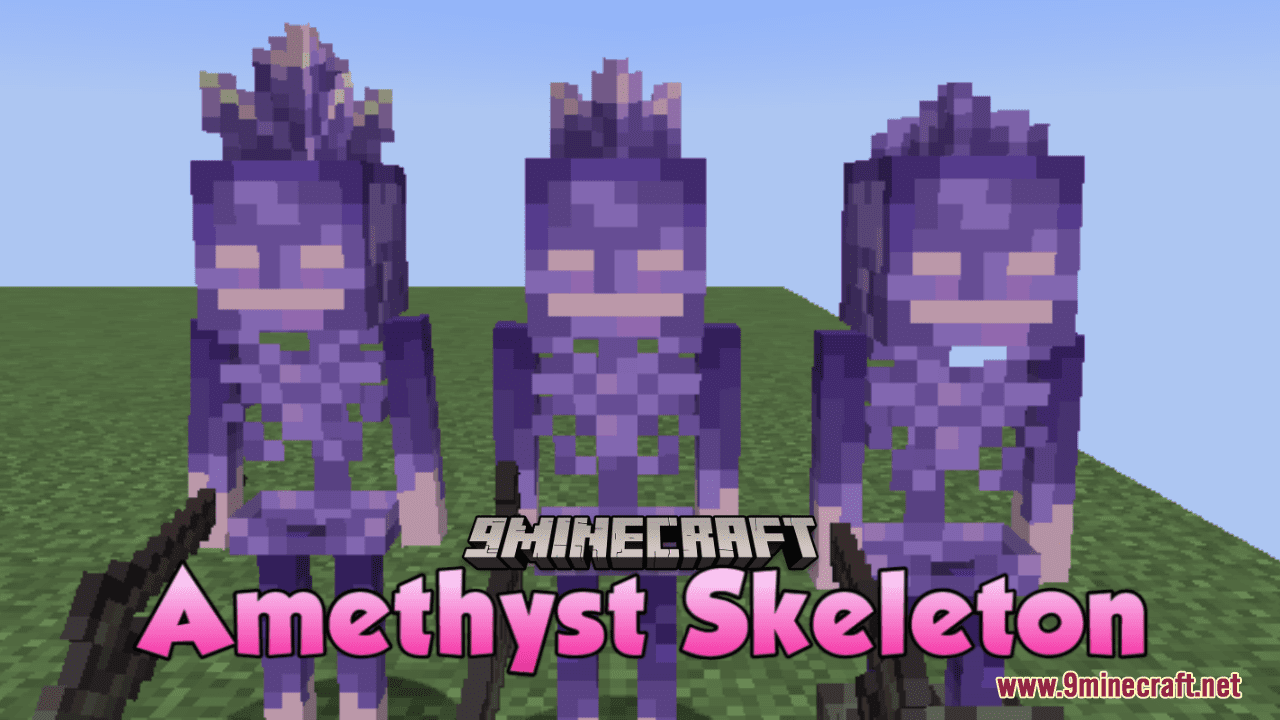 Amethyst Skeleton Resource Pack (1.20.6, 1.20.1) - Texture Pack 1