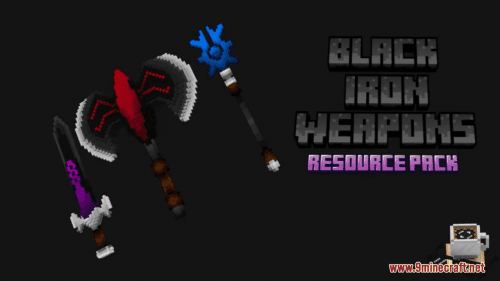 Black Iron Weapons Resource Pack (1.20.6, 1.20.1) – Texture Pack Thumbnail