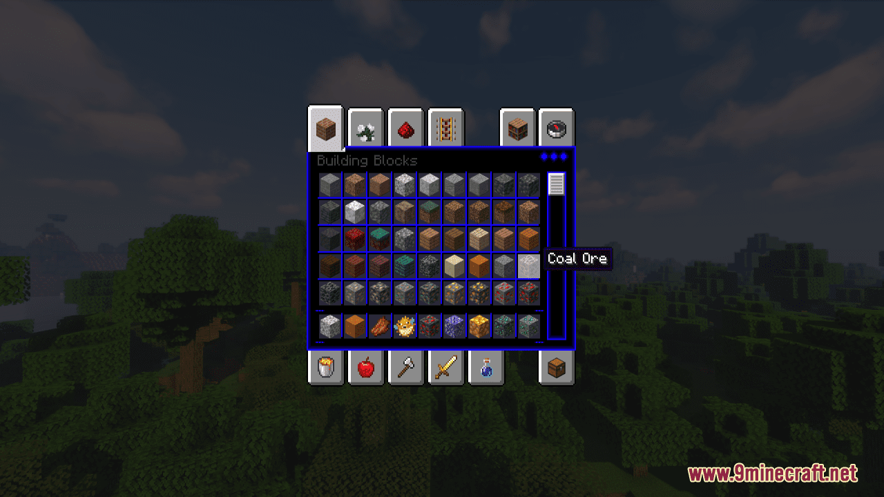 Blue Neon GUI Resource Pack (1.20.6, 1.20.1) - Texture Pack 5