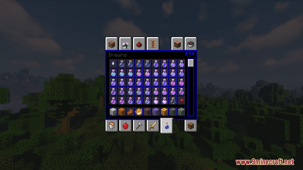 Blue Neon GUI Resource Pack (1.20.6, 1.20.1) - Texture Pack 6