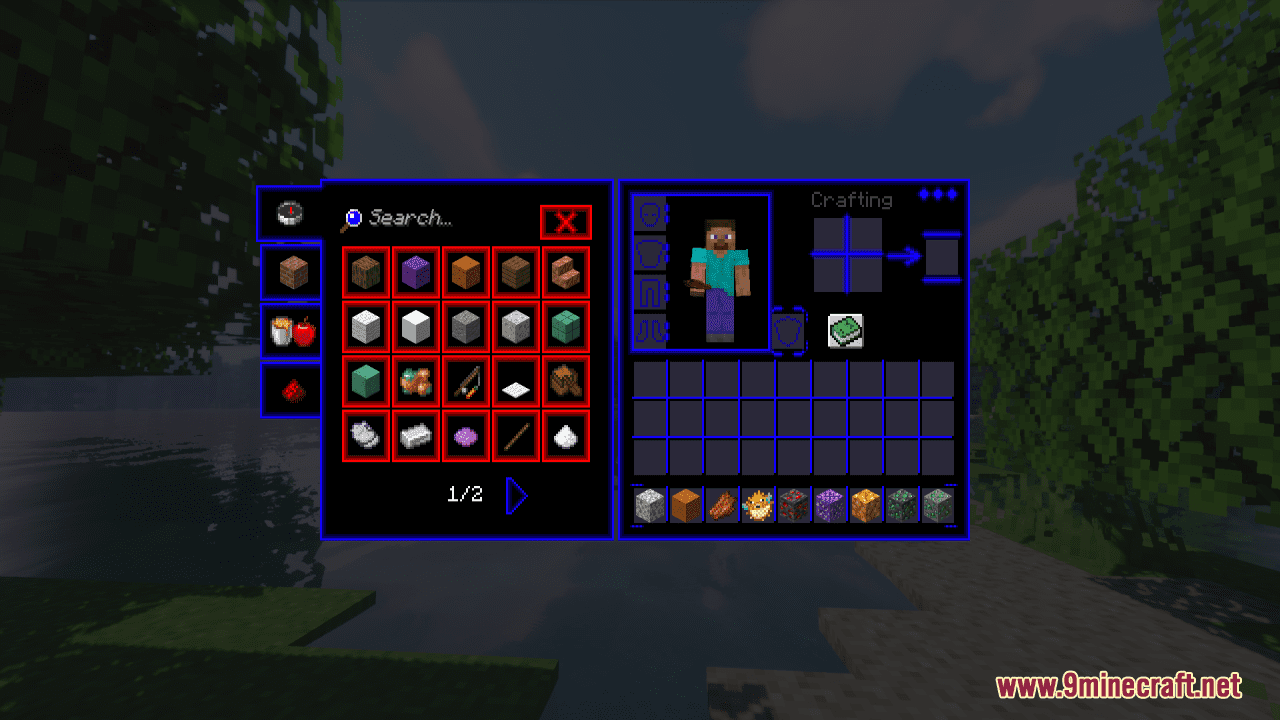 Blue Neon GUI Resource Pack (1.20.6, 1.20.1) - Texture Pack 9