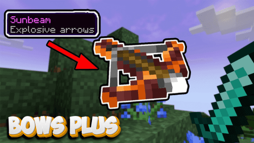 Bows Plus Addon (1.20) – MCPE/Bedrock Mod Thumbnail