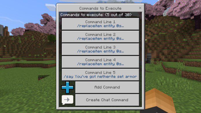 Chat Command Creator Addon (1.20) - MCPE/Bedrock Mod 5