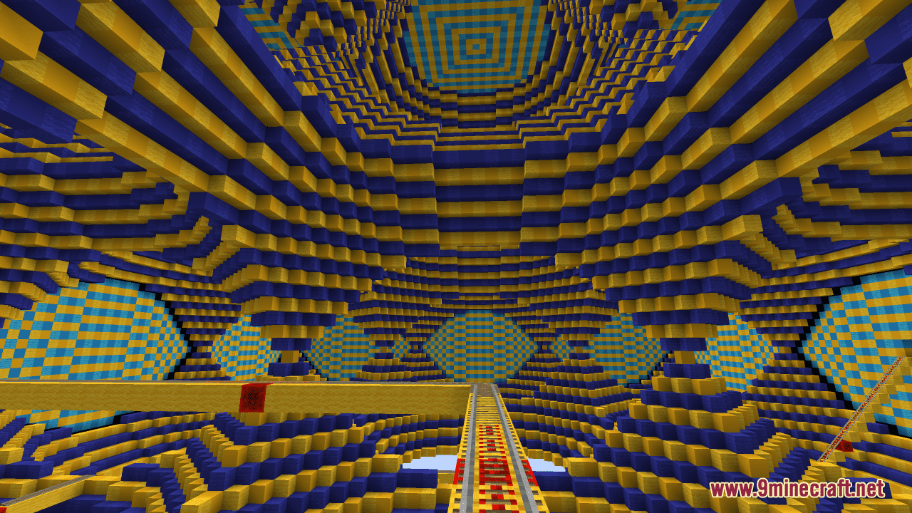 Colorful Minecart Adventure Map (1.21.1, 1.20.1) - Roller Coaster Ride 7