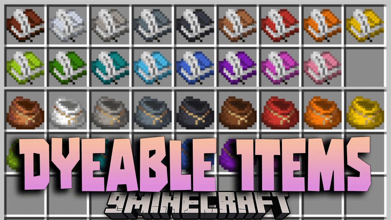 Dyeable Items Data Pack (1.21.1, 1.21) - Experience The Joy Of Customization 1