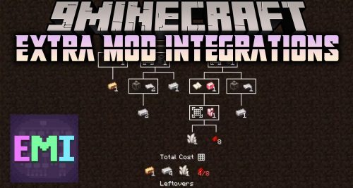 EMI Addon Extra Mod Integrations Mod (1.20.1, 1.19.4) – Viewing Listed Mods’ Recipes Thumbnail