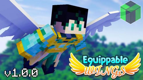 Equippable Wings Addon (1.20) – MCPE/Bedrock Mod Thumbnail