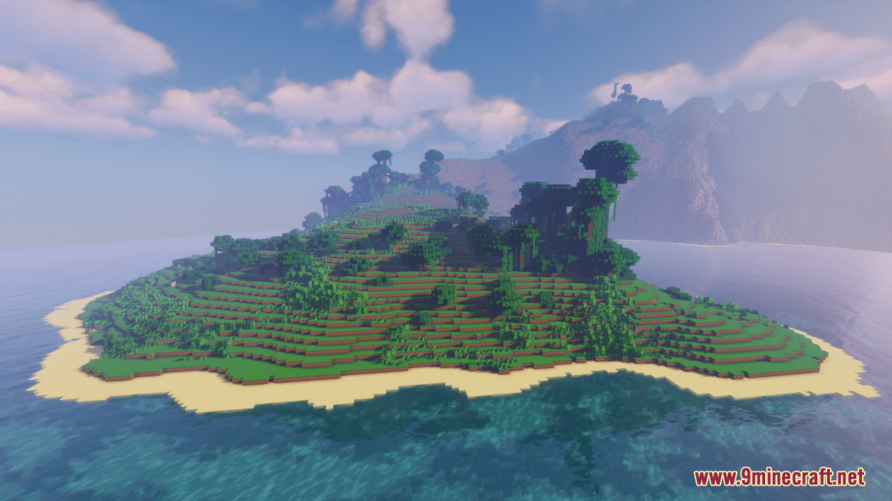 Jungle Cliffs Map (1.21.1, 1.20.1) - Bulky Survival Island 2