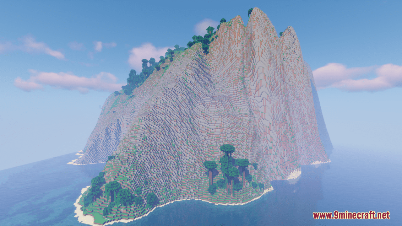 Jungle Cliffs Map (1.21.1, 1.20.1) - Bulky Survival Island 11