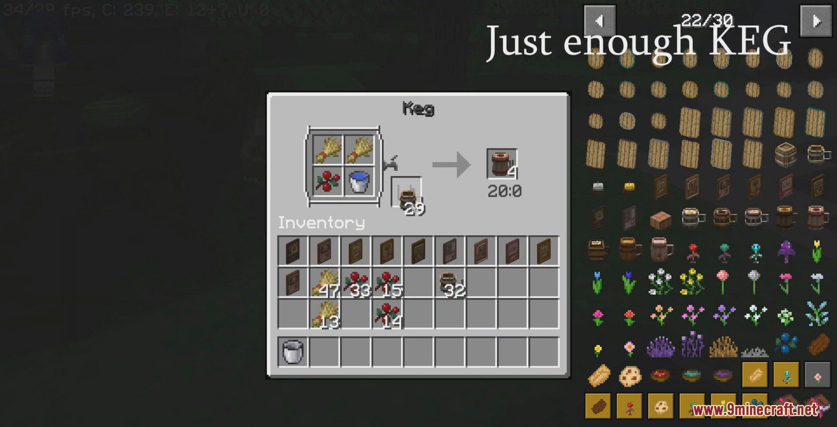 Just Enough Keg Mod (1.18.2, 1.16.5) - JEI Addon for Drink Beer 13