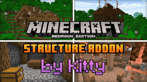 Kittys Builds: 80 Structures Addon (1.20) – MCPE/Bedrock Mod Thumbnail