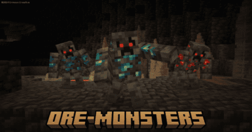 Ore Monsters Addon (1.20) – MCPE/Bedrock Mod Thumbnail