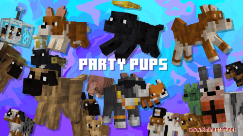 Party Pups Resource Pack (1.20.6, 1.20.1) – Texture Pack Thumbnail