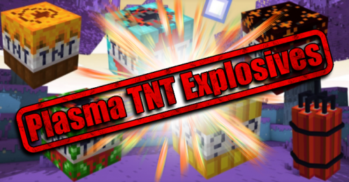Plasma TNT Explosives Addon (1.20) – MCPE/Bedrock Mod Thumbnail