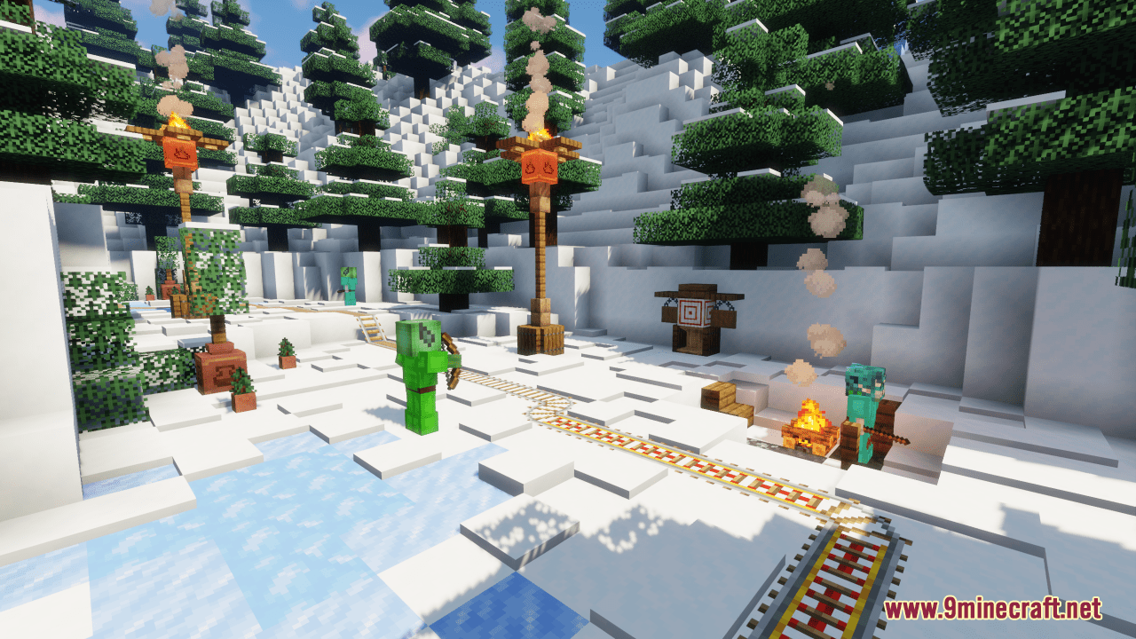 Road to The Ancient Snowflake Tree Map (1.21.1, 1.20.1) - Snowy Journey 6