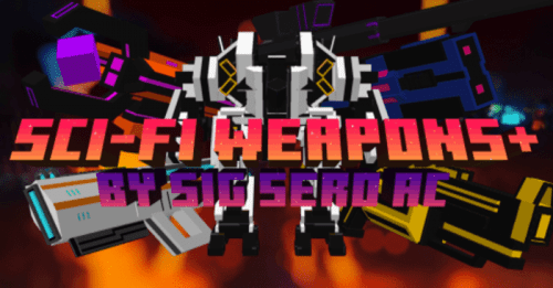 Sci-Fi Weapons Addon (1.20, 1.19) – MCPE/Bedrock Mod Thumbnail