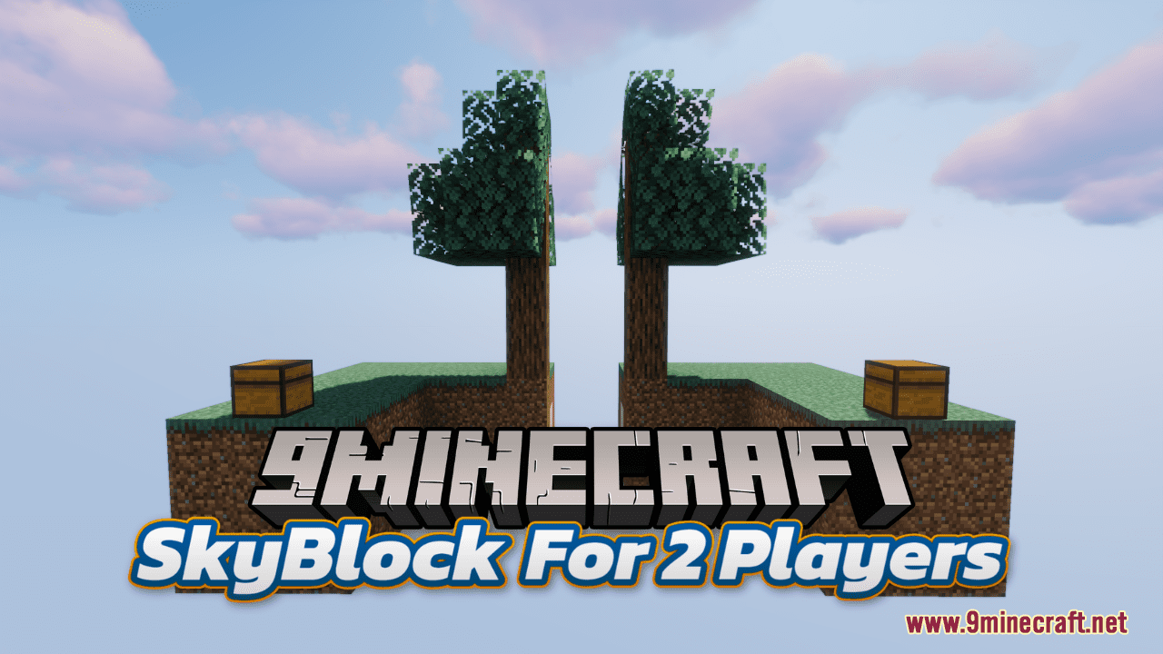 SkyBlock for 2 Players Map (1.21.1, 1.20.1) - Double Sky Islands 1