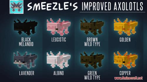 Smeezle’s Improved Axolotls Resource Pack (1.20.6, 1.20.1) – Texture Pack Thumbnail