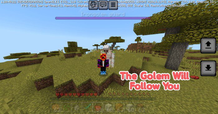 Tame Minecraft Golems Addon (1.20) - MCPE/Bedrock Mod 4