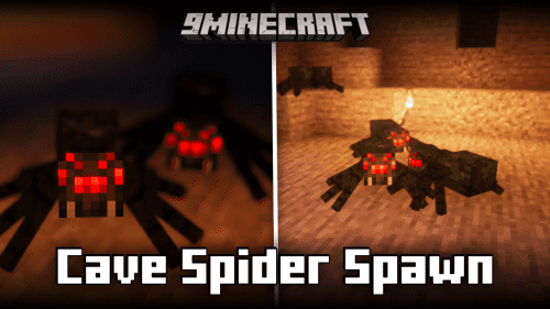 Cave Spider Spawn Mod (1.21.1, 1.20.1) – Naturally Spawning Cave Spiders Thumbnail