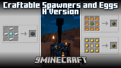 The Craftable Spawners and Eggs (H Version) Mod (1.20.1, 1.19.4) – Hostile Version Thumbnail