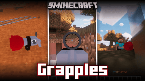 Grapples Mod (1.20.1) – Multicolored Grappling Hooks Thumbnail