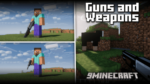 Guns and Weapons Mod (1.20.1) – 3D Shotgun & Pistol Thumbnail