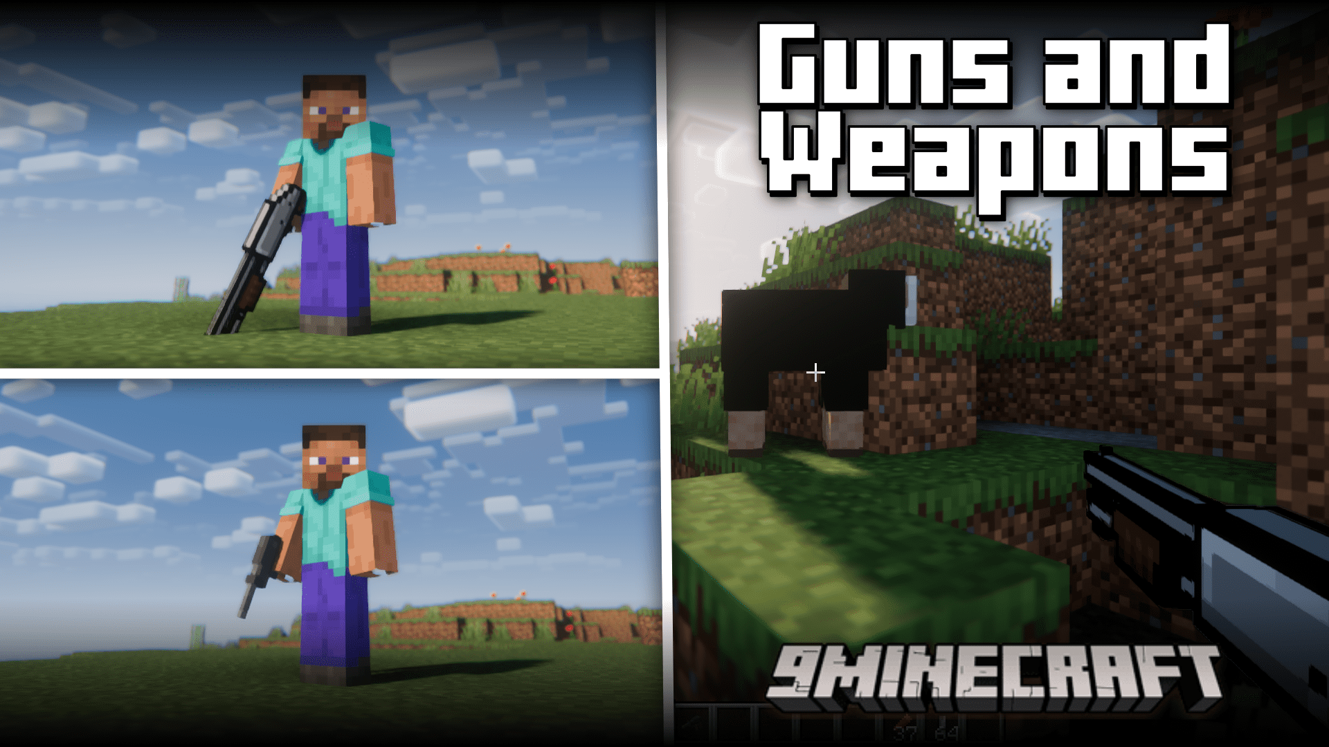 Guns and Weapons Mod (1.20.1) - 3D Shotgun & Pistol 1