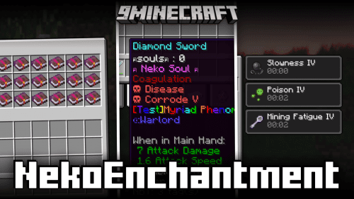 NekoEnchantment Mod (1.20.4, 1.20.1) – More Enchantment Books Thumbnail