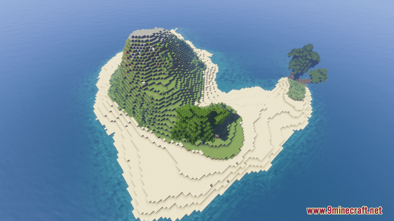 Tiny Palm Island Map (1.21.1, 1.20.1) - Ocean and Sun 5