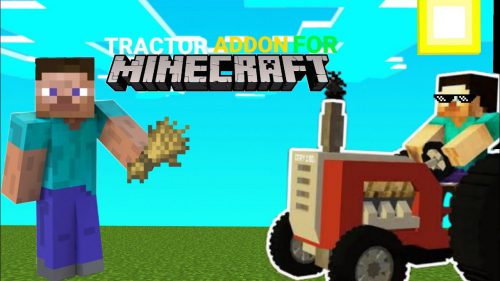 Tractors Addon (1.21, 1.20) – MCPE/Bedrock Mod Thumbnail