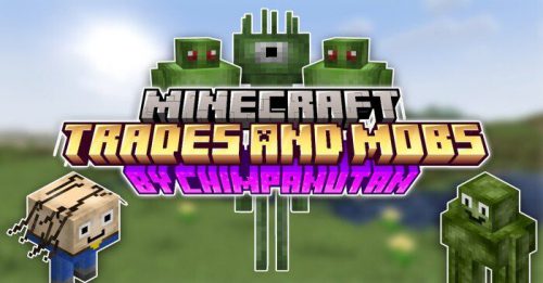 Trades and Mobs Addon (1.20) – MCPE/Bedrock Mod Thumbnail