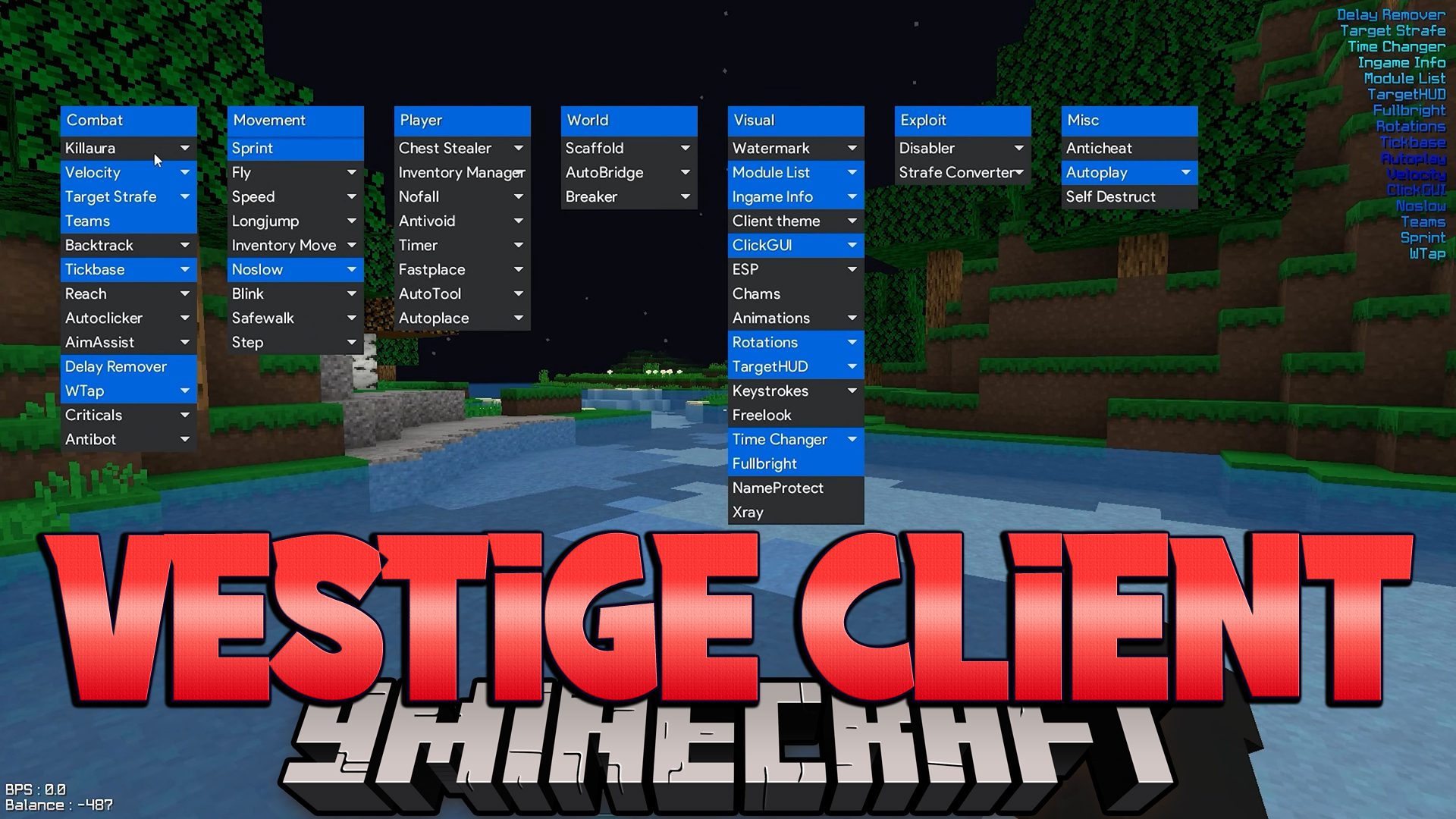 Vestige Client (1.8.9) - Insane Free Client for BlocksMC 1