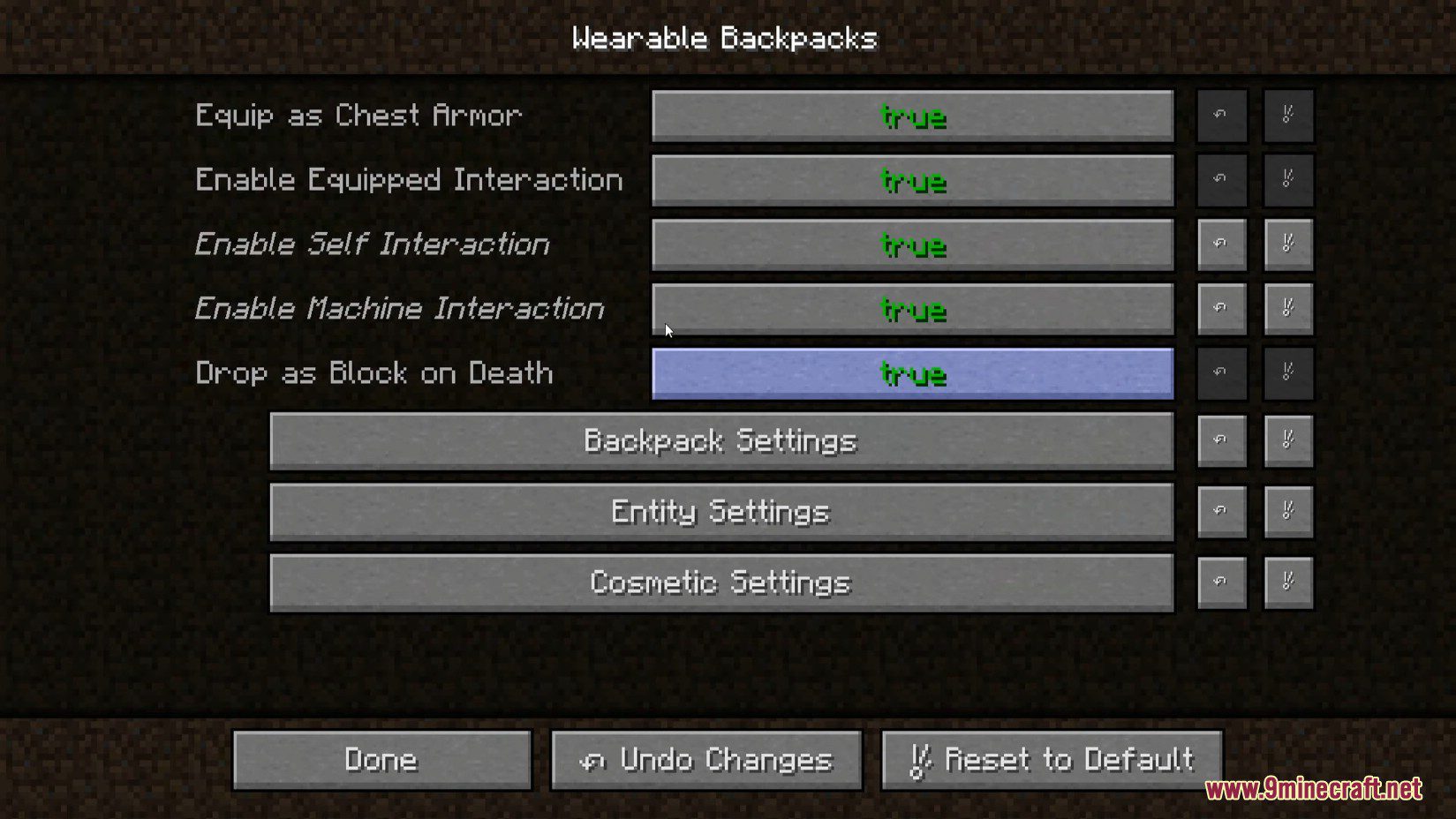 Wearable Backpacks RLCraft Edition Mod (1.12.2) - Exclusively for Modpack 10