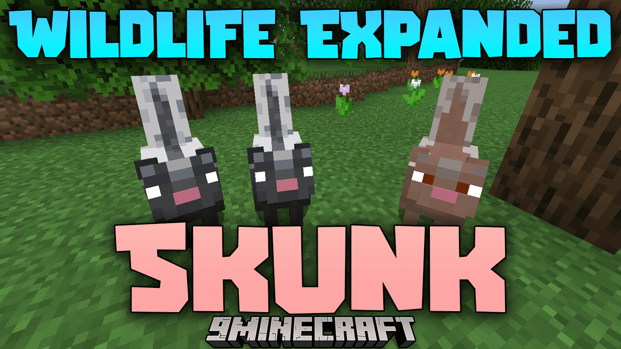 Wildlife Expanded Skunk Mod (1.20.4, 1.19.4) - Make Way For Wildlife, Taming Minecraft Skunks 1