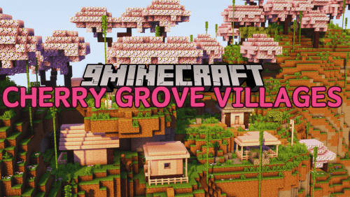 Cherry Grove Villages Mod (1.21, 1.20.1) – Vanilla Structure Designed Village Thumbnail