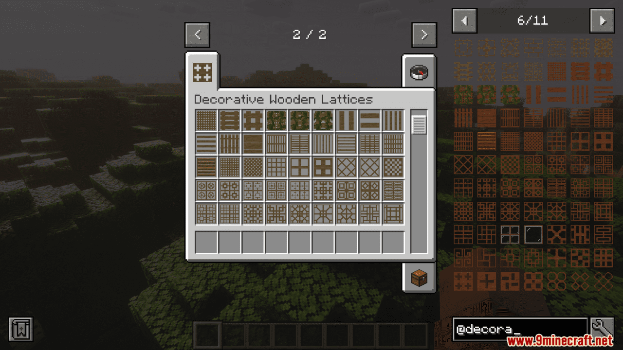 Decorative Wooden Lattices Mod (1.20.4, 1.19.2) - A Wide Variety of 90 Different Wooden Lattice Models 3