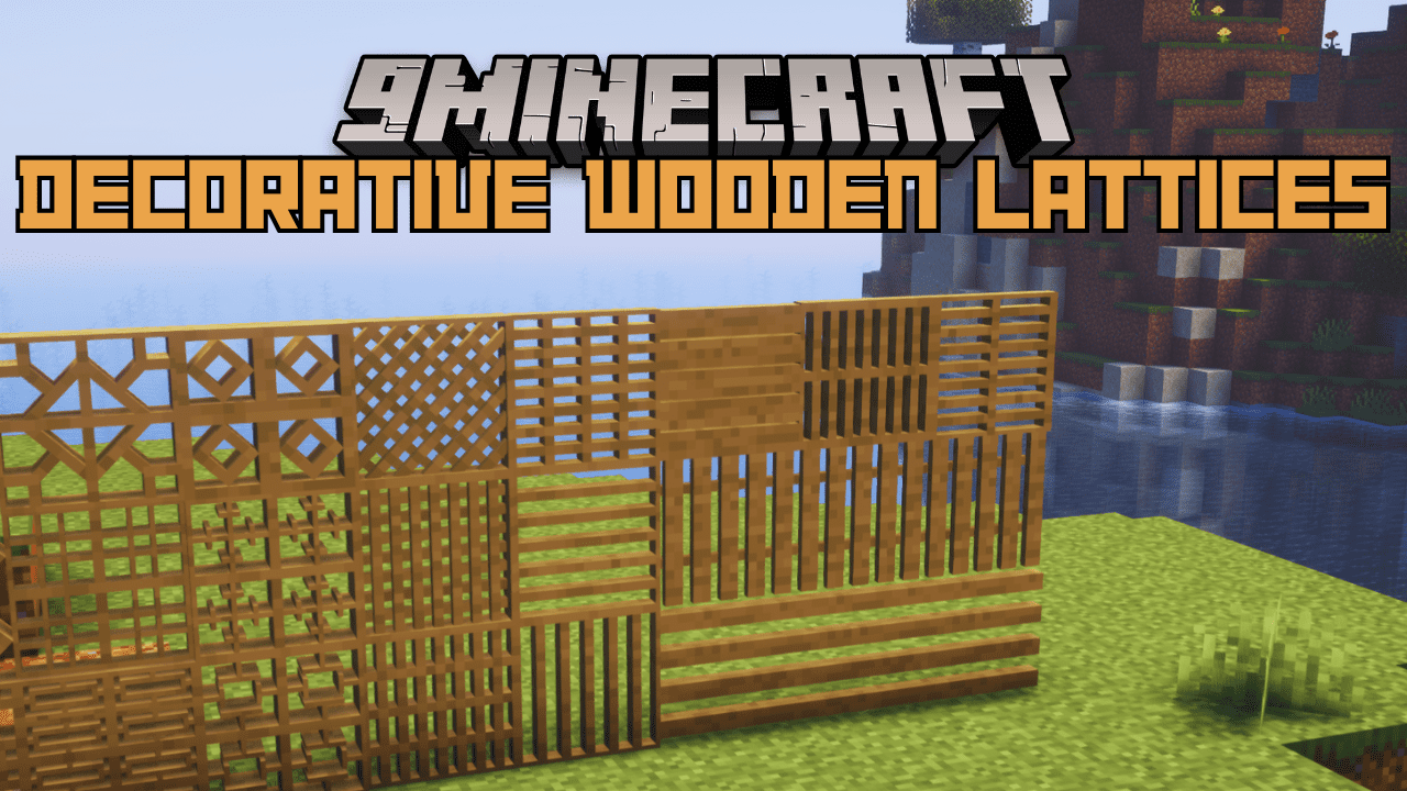 Decorative Wooden Lattices Mod (1.20.4, 1.19.2) - A Wide Variety of 90 Different Wooden Lattice Models 1