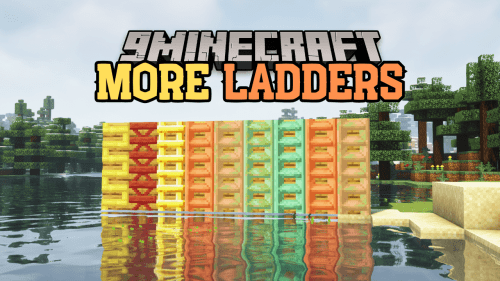 More Ladders Mod (1.21.1, 1.20.1) – 14 Different Ladder Types Thumbnail