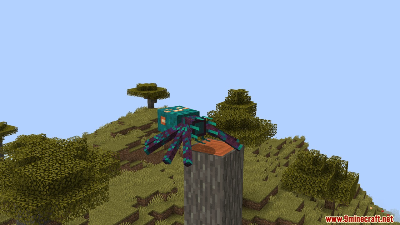 Nebulus New Spiders Mod (1.20.4, 1.20.1) - 17 New Types of Spiders 8