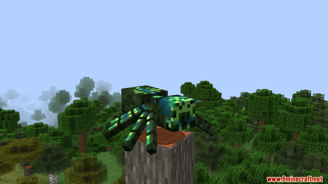 Nebulus New Spiders Mod (1.20.4, 1.20.1) - 17 New Types of Spiders 17