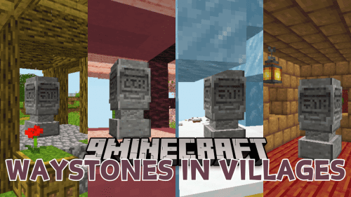 Waystones in Villages Mod (1.20.6, 1.20.2) – Fast Travel Thumbnail